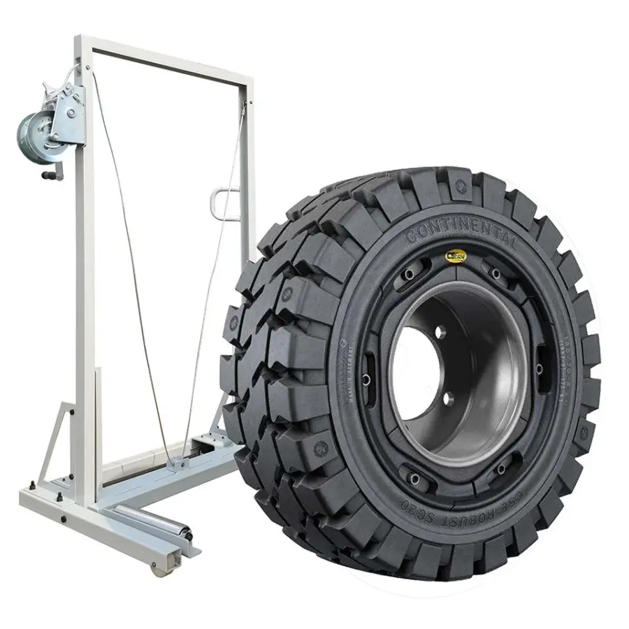 TFAUTENF 120 kg Lifting Capacity Mechanical Truck Tire Lifter for Truck Tyre Lifting — view 3
