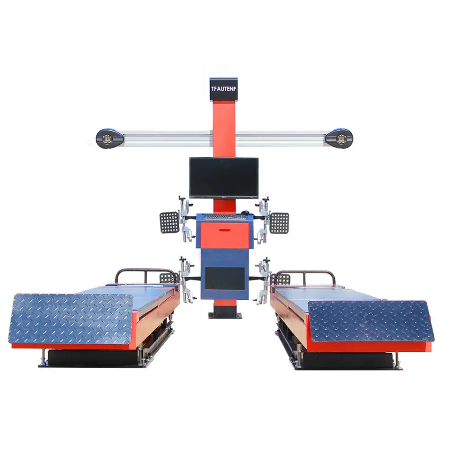 AUTENF Auto 3D Wheel Alignment with Under Ground Large Car Scissor Lift / Car Lift for Wheel Aligner Workshop Work Use w — view 1