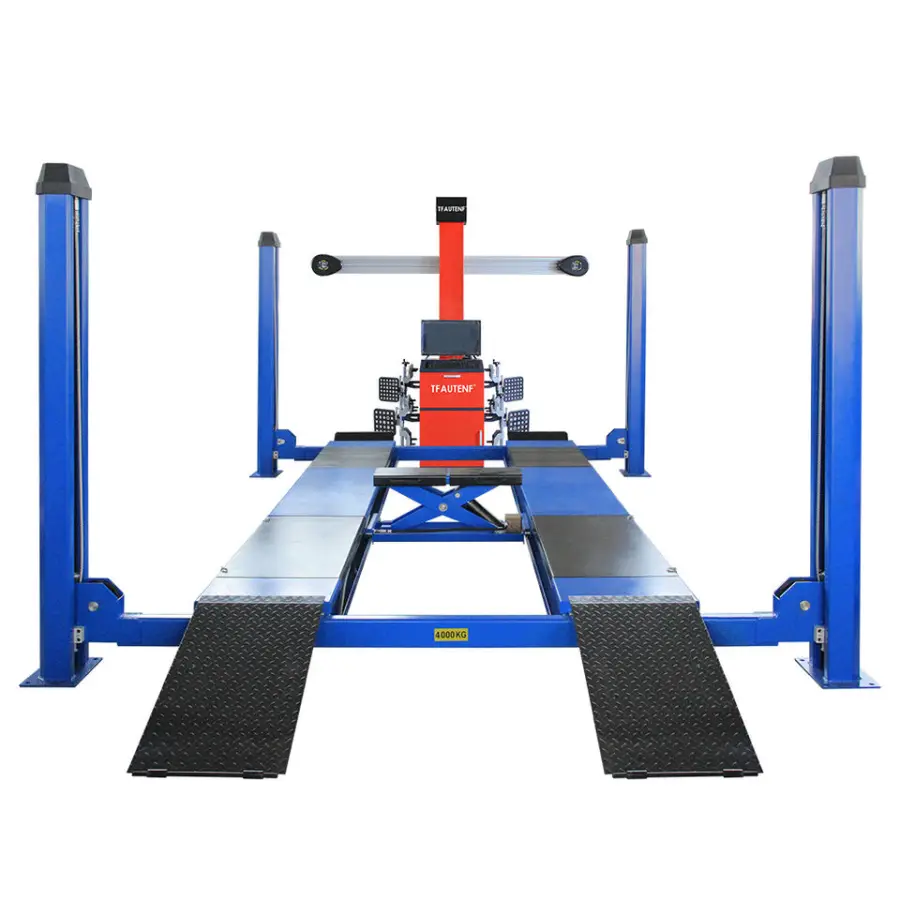 TFAUTENF CE Workshop Equipment Garage Equipment 3d Wheel Alignment Machine with Hydraulic 4 Post Car Lift — image 3