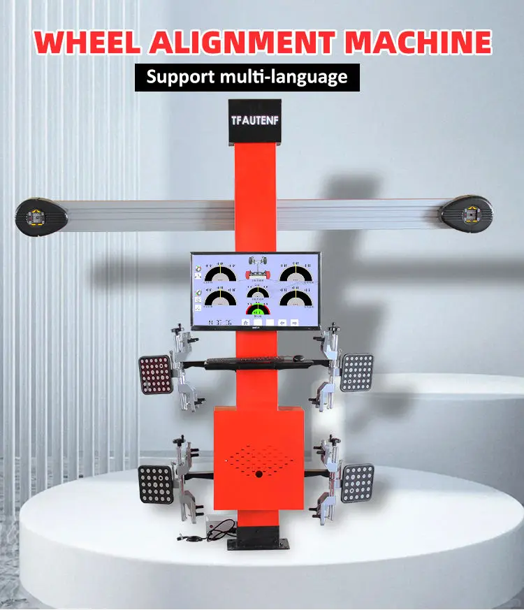 TFAUTENF CE Workshop Equipment Garage Equipment 3d Wheel Alignment Machine with Hydraulic 4 Post Car Lift — image 5