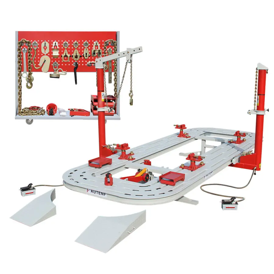 CE Certified Rectangular Tube Tilting Platform Air-over-hydraulic Pump Auto Body Frame Machine with 3.5t Loading Capacity — image 2