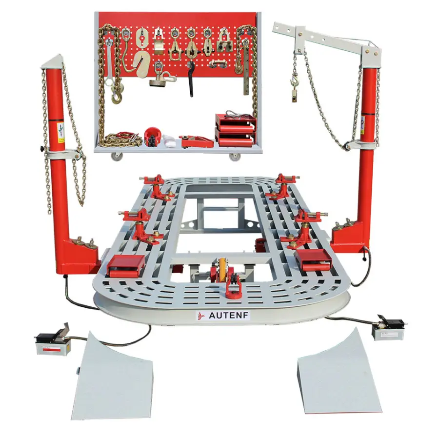 TFAUTENF Car Collision Chassis Straightening Machine Auto Frame Machine Car Repair Bench for Garage Body Repair — image 3