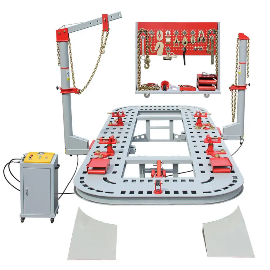 TFAUTENF Electric Control Hydraulic Car Bench Machine with 17 Feet Platform Auto Body Frame Straightening and Repairing — view 1
