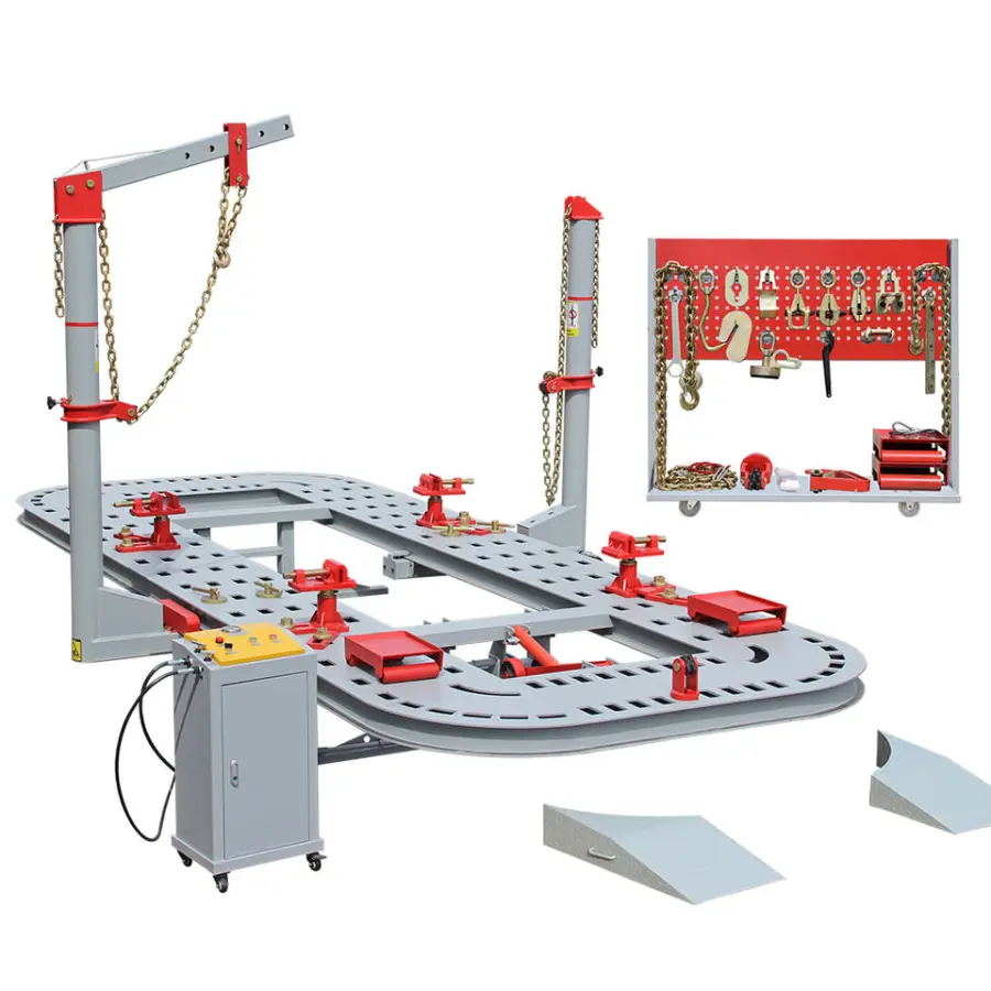 TFAUTENF Electric Control Hydraulic Car Bench Machine with 17 Feet Platform Auto Body Frame Straightening and Repairing — image 3