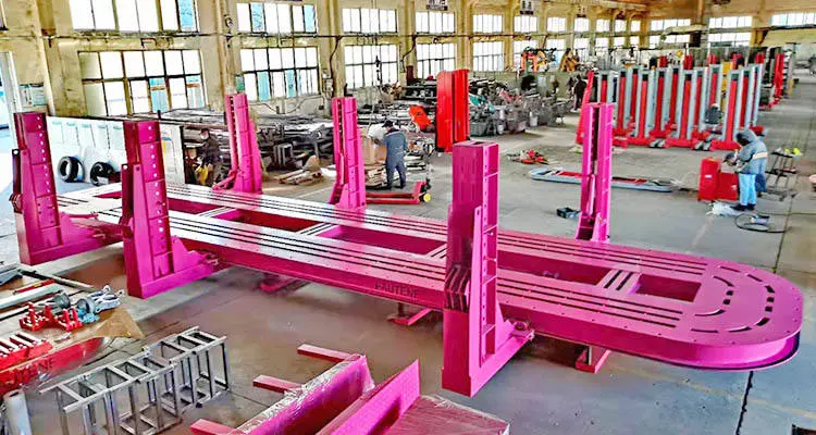 TFAUTENF CE Hot Sale 12m Car Truck Collision Chassis Straightening Frame Machine for Commercial Bus/Lorry/Trailer Repair — view 2