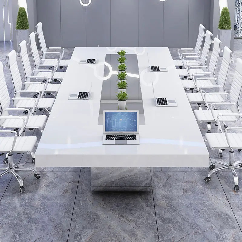 Modern Conference Desk Set for Office Hospital School Use-Melamine Board Commercial Furniture — image 3