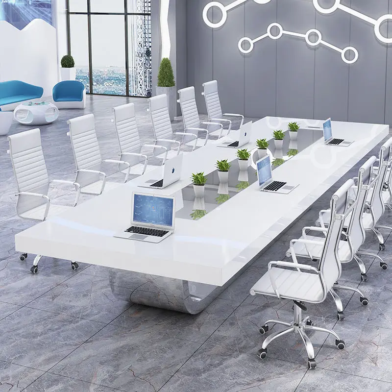 Modern Conference Desk Set for Office Hospital School Use-Melamine Board Commercial Furniture — image 5