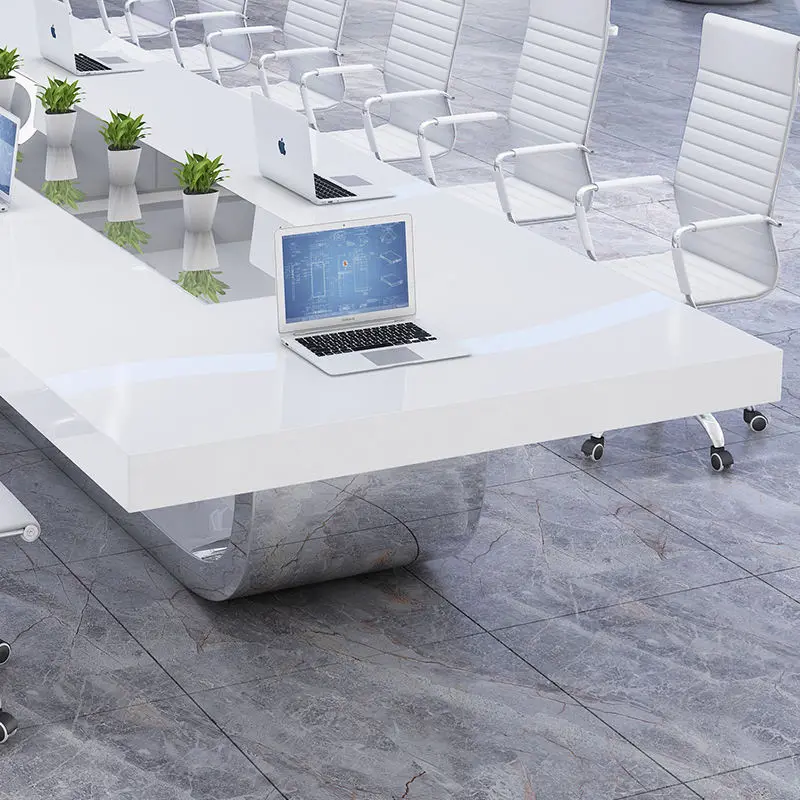 Modern Conference Desk Set for Office Hospital School Use-Melamine Board Commercial Furniture — image 6