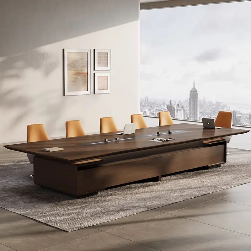 Modern Melamine Conference Desk Set for Office Hotel School & Home Office Use — view 1