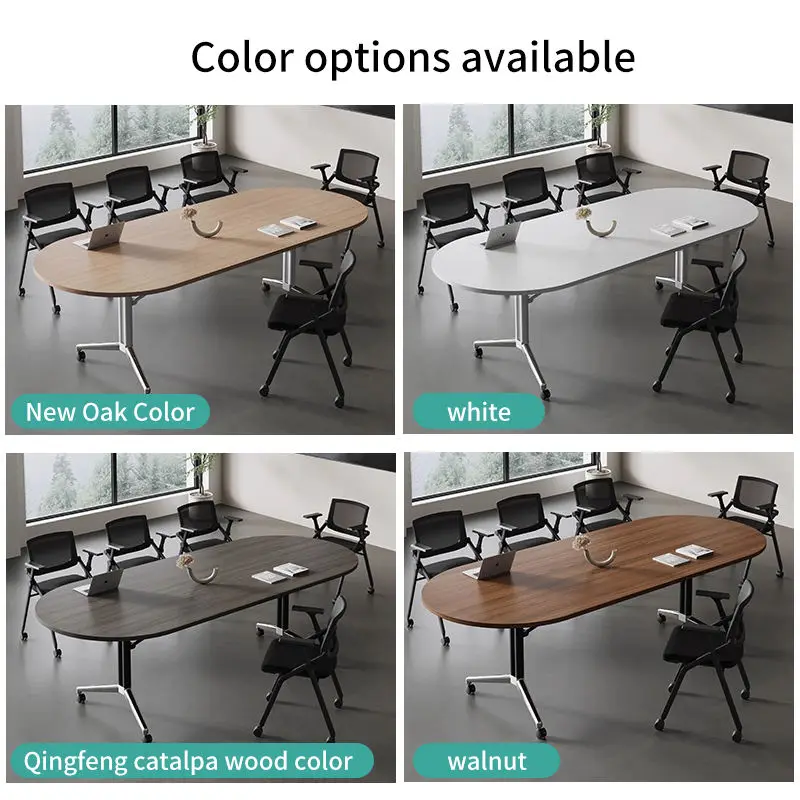 Mobile Folding Conference Table, Long Strip Table, Training Table, Office Desk — image 4
