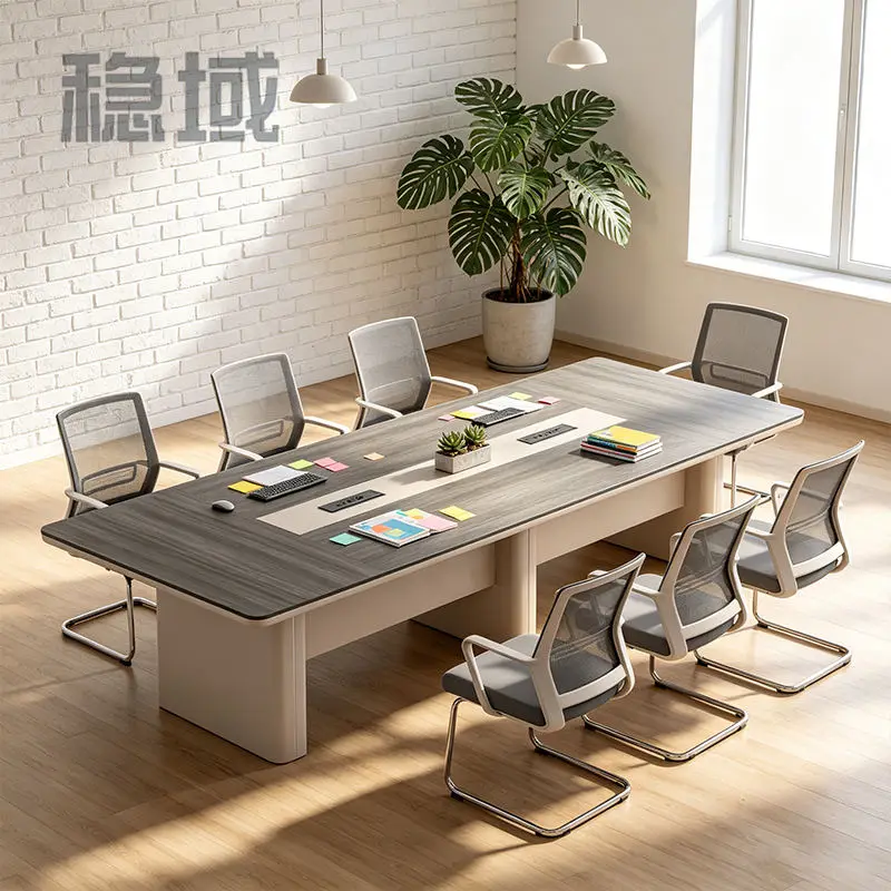 Modern Melamine Conference Desk Set for Office Hospital School Home Office & Hotel Use — image 2
