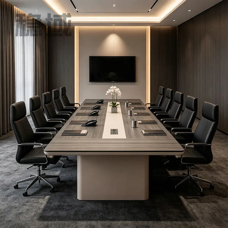 Modern Melamine Conference Desk Set for Office Hospital School Home Office & Hotel Use — image 3