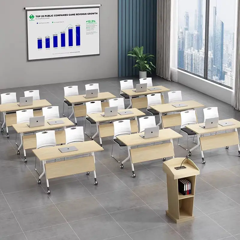 Multi-functional Desk Folding Conference Table Training Table and Chair Combination Splicing Desk Modern — image 2
