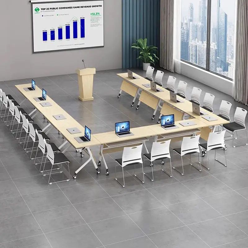 Multi-functional Desk Folding Conference Table Training Table and Chair Combination Splicing Desk Modern — image 3