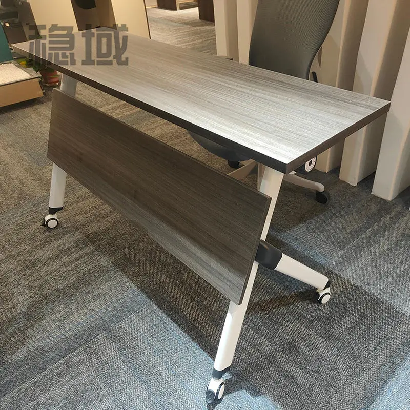 Modern Flip Top Mobile Training Table with Wheels School Modular Collaborative Workspace Desk for Office — image 2