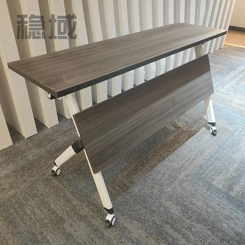 Modern Flip Top Mobile Training Table with Wheels School Modular Collaborative Workspace Desk for Office — image 3