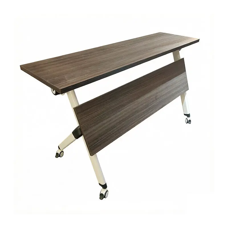 Modern Flip Top Mobile Training Table with Wheels School Modular Collaborative Workspace Desk for Office — image 4