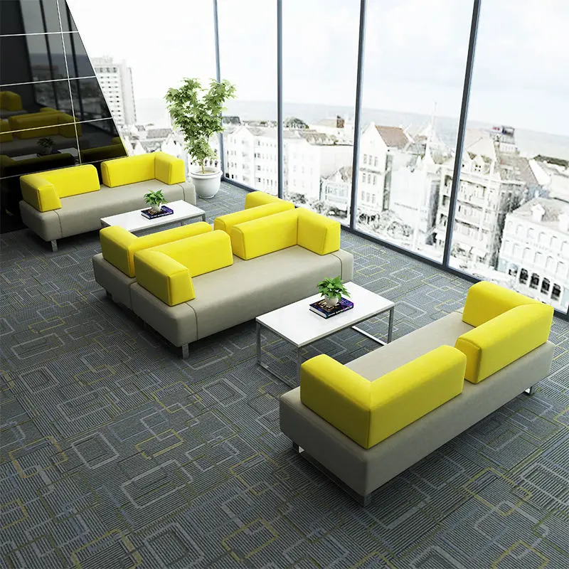 Office Furniture Commercial Modern Reception Sofa Office Couch Leather Office Sofa Set Furniture — view 1