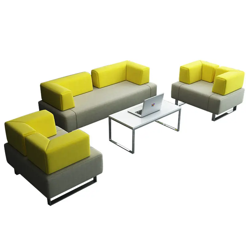 Office Furniture Commercial Modern Reception Sofa Office Couch Leather Office Sofa Set Furniture — image 6