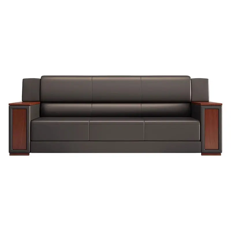 Office Furniture Commercial Modern Reception Sofa Office Couch Leather Office Sofa Set Furniture — image 6