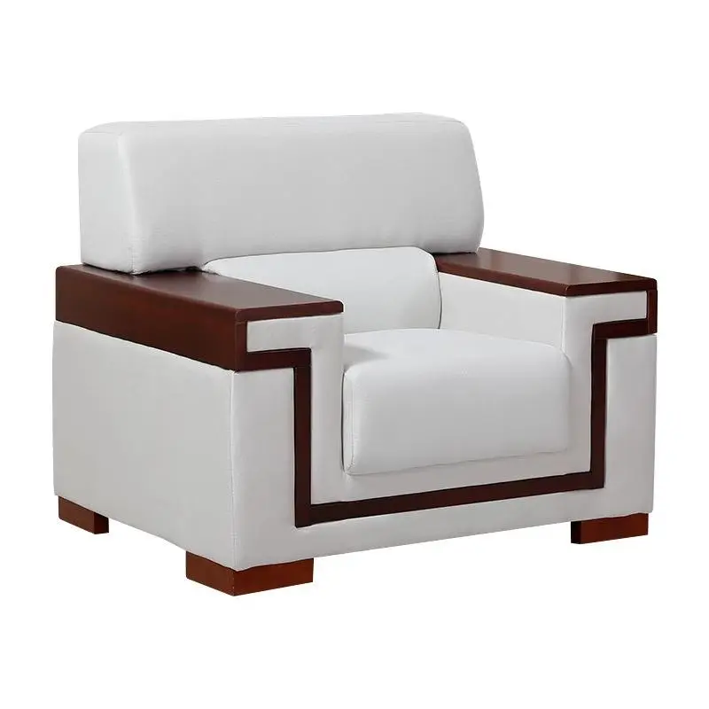 Office Furniture Commercial Modern Reception Sofa Office Couch Leather Office Sofa Set Furniture — image 6