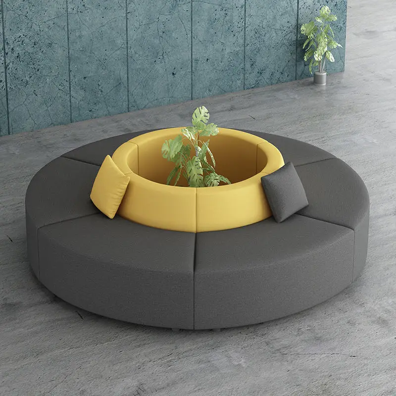 Office Furniture Commercial Modern Reception Sofa Office Couch Leather Office Sofa Set Furniture — image 5