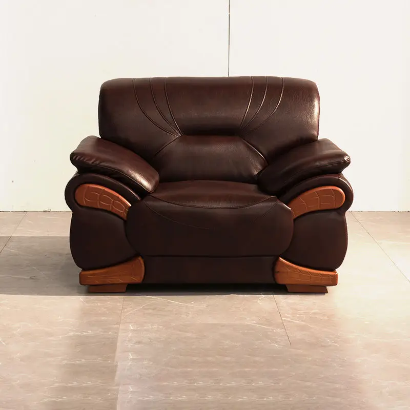 Office Furniture Commercial Modern Reception Sofa Office Couch Leather Office Sofa Set Furniture — image 5