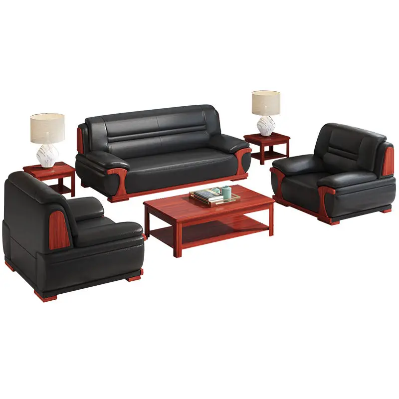 Commercial Modern Leather Reception Office Sofa Set for Home Office Hotel Apartment Use — image 6