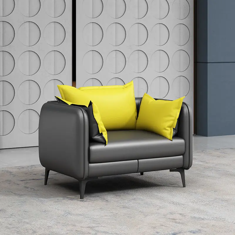 Office Furniture Commercial Modern Reception Sofa Office Couch Leather Office Sofa Set Furniture — image 4