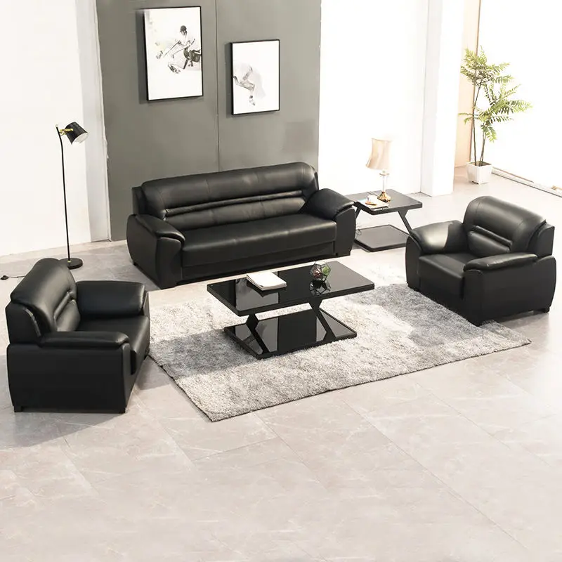 Commercial Modern Extendable Modular Leather Reception Sofa Set for Home Office and Hotel Use — view 1