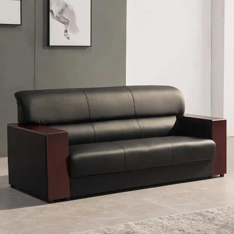 Office Furniture Commercial Modern Reception Sofa Office Couch Leather Office Sofa Set Furniture — image 6