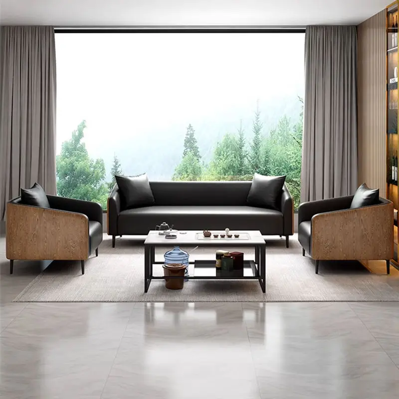 Modern Office Reception Sofa Set Metal Base for Hotels Schools Hospitals Office Furniture — image 3