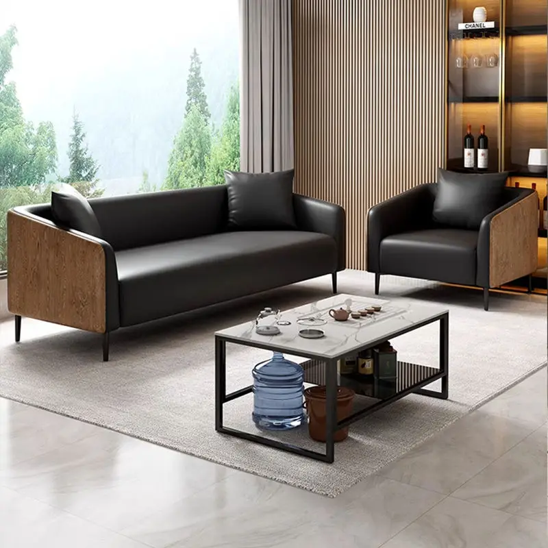 Modern Office Reception Sofa Set Metal Base for Hotels Schools Hospitals Office Furniture — image 4