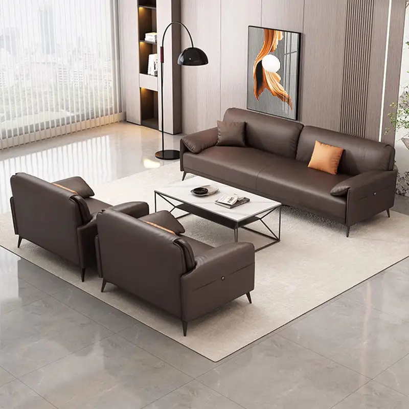 Modern Office Reception Sofa Set Metal Base for Hotels Schools Hospitals Office Furniture — image 5