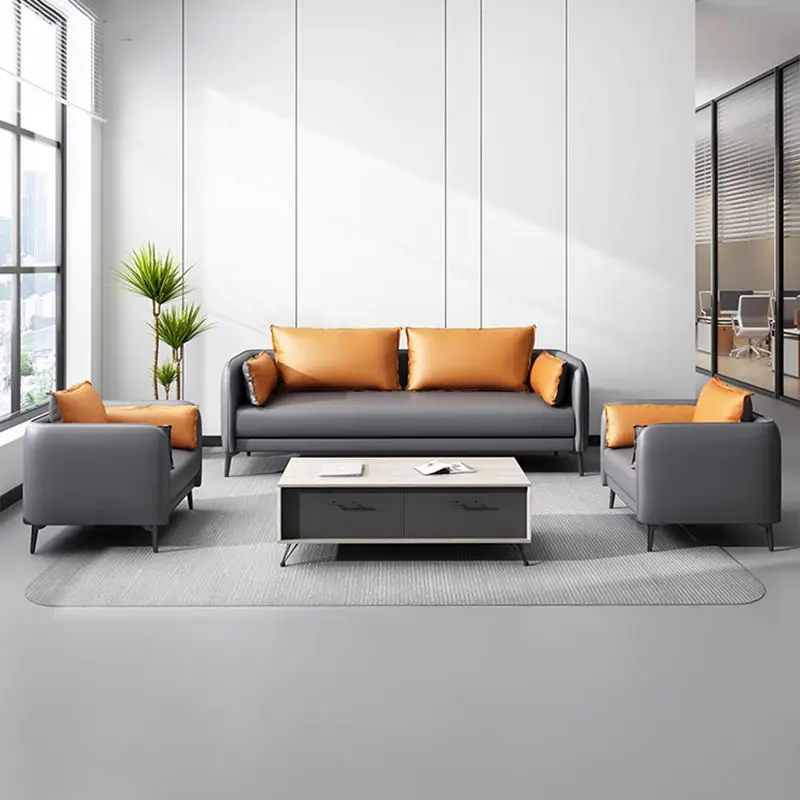 Modern Office Reception Sofa Set Metal Base for Hotels Schools Hospitals Office Furniture — image 3