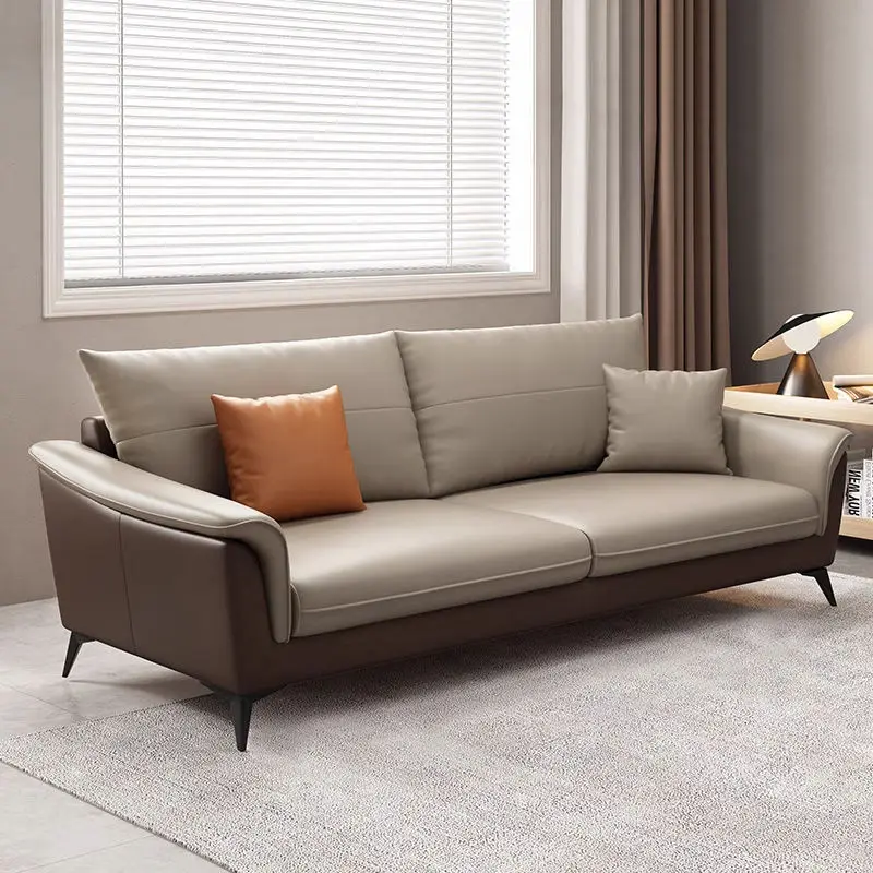 Modern Leather Extendable Office Reception Sofa Set with Metal Base for Hotels Schools Hospitals Outdoor Use — image 6