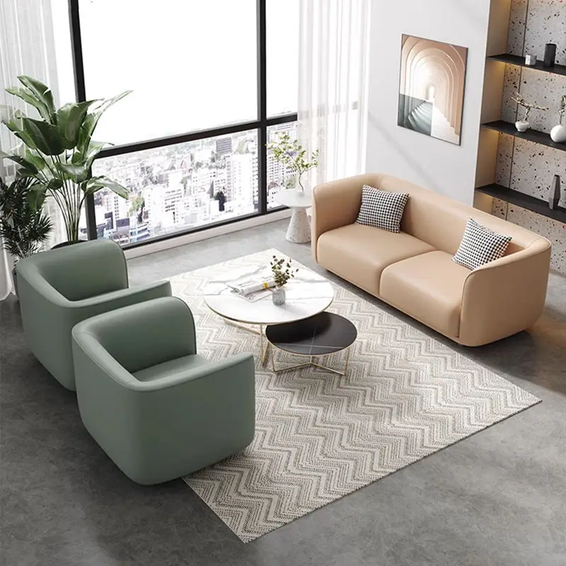 Modern Office Reception Sofa Set Metal Base for Hotels Schools Hospitals Office Furniture — image 5