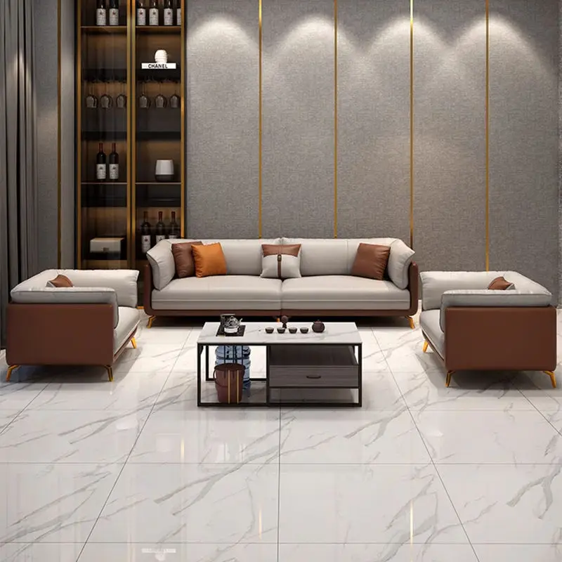 Modern Office Reception Sofa Set Metal Base for Hotels Schools Hospitals Office Furniture — image 3