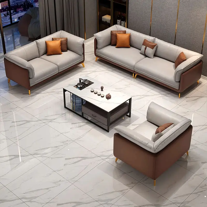 Modern Office Reception Sofa Set Metal Base for Hotels Schools Hospitals Office Furniture — image 4