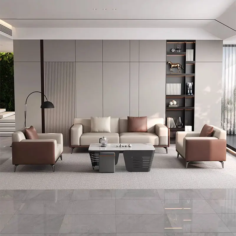 Modern Office Reception Sofa Set Metal Base for Hotels Schools Hospitals Office Furniture — image 3