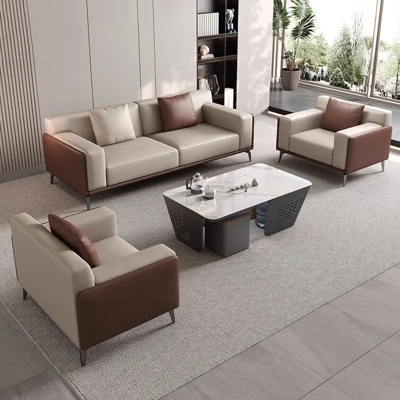Modern Office Reception Sofa Set Metal Base for Hotels Schools Hospitals Office Furniture — image 4