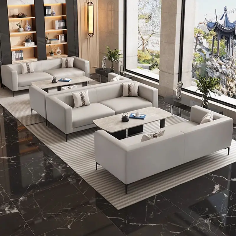 Modern Office Reception Sofa Set Metal Base for Hotels Schools Hospitals Office Furniture — image 3