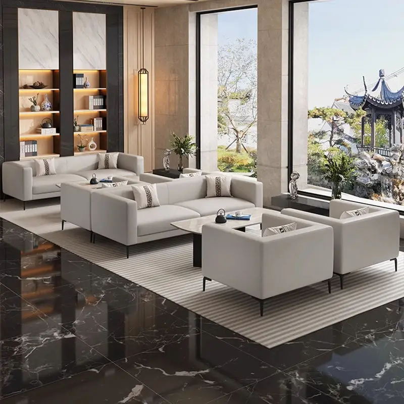 Modern Office Reception Sofa Set Metal Base for Hotels Schools Hospitals Office Furniture — image 5