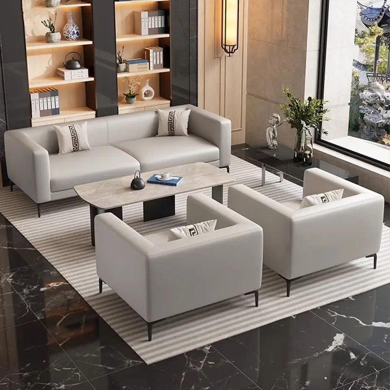 Modern Office Reception Sofa Set Metal Base for Hotels Schools Hospitals Office Furniture — image 6