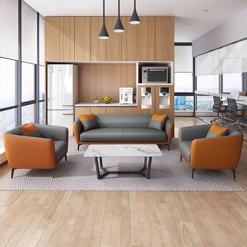 Modern Office Reception Sofa Set Metal Base for Hotels Schools Hospitals Office Furniture — image 3