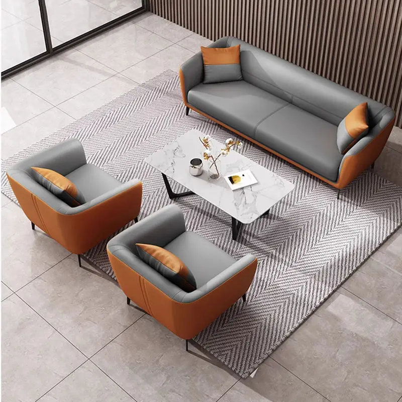 Modern Office Reception Sofa Set Metal Base for Hotels Schools Hospitals Office Furniture — image 4