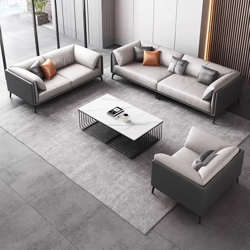 Modern Office Reception Sofa Set Metal Base for Hotels Schools Hospitals Office Furniture — image 3