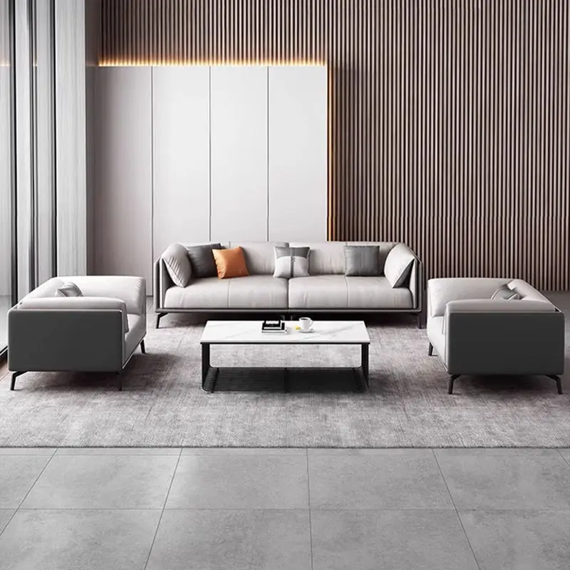 Modern Office Reception Sofa Set Metal Base for Hotels Schools Hospitals Office Furniture — image 4