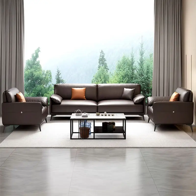 Modern Office Reception Sofa Set Metal Base for Hotels Schools Hospitals Office Furniture — image 3