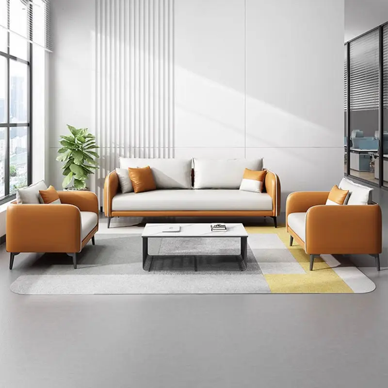 Modern Office Reception Sofa Set Metal Base for Hotels Schools Hospitals Office Furniture — image 4